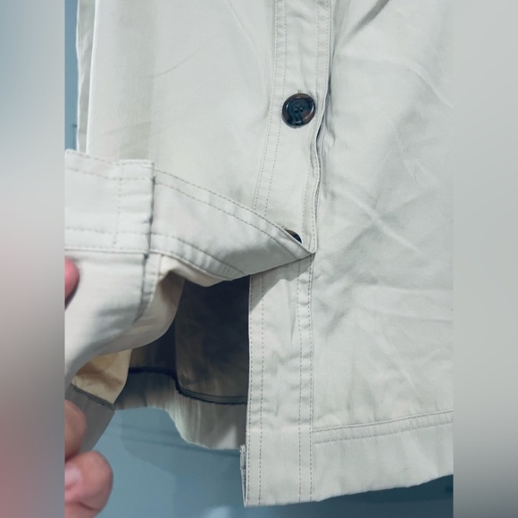 TravelSmith Vintage Skirt Womens 14p Petite Button Down Maxi Midi light brown - Picture 3 of 9